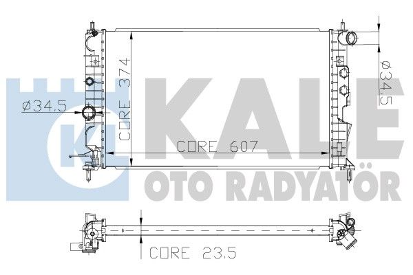 KALE OTO RADYATÖR radiatorius, variklio aušinimas 136200